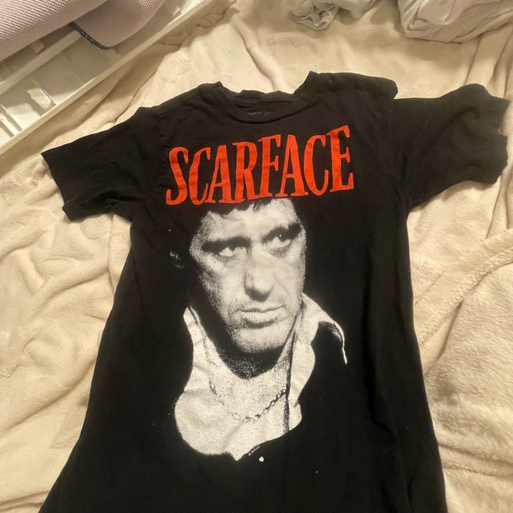Scarface Black and Orange Graphic Tee